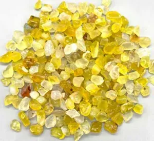 1 Lb Agate, Yellow Tumbled Chips 5-12mm