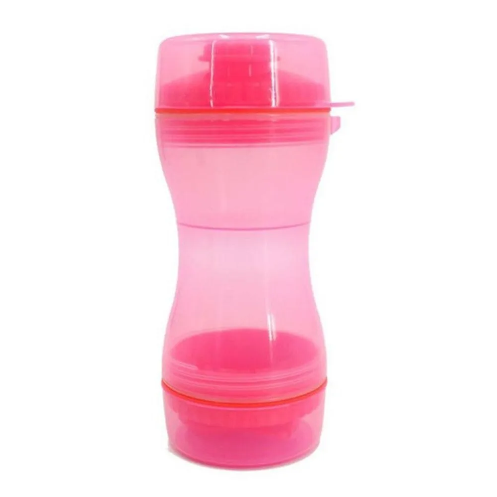 2 In 1 Dog Water Bottle Portable Food Container Drinking Bowl For Small Medium Dogs Outdoor Travel Pet Water Dispenser Feeder