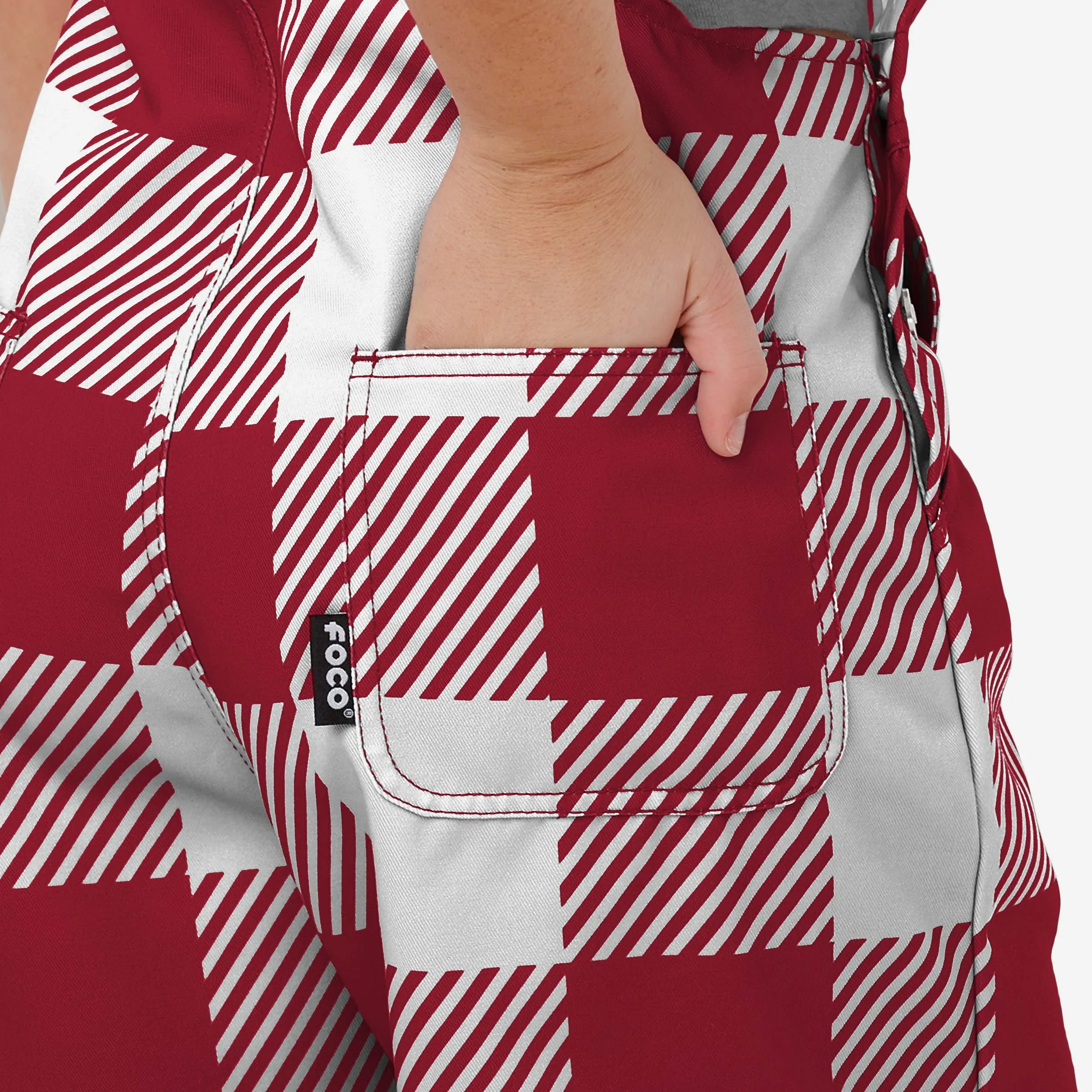 Alabama Crimson Tide Womens Plaid Bib Shortalls