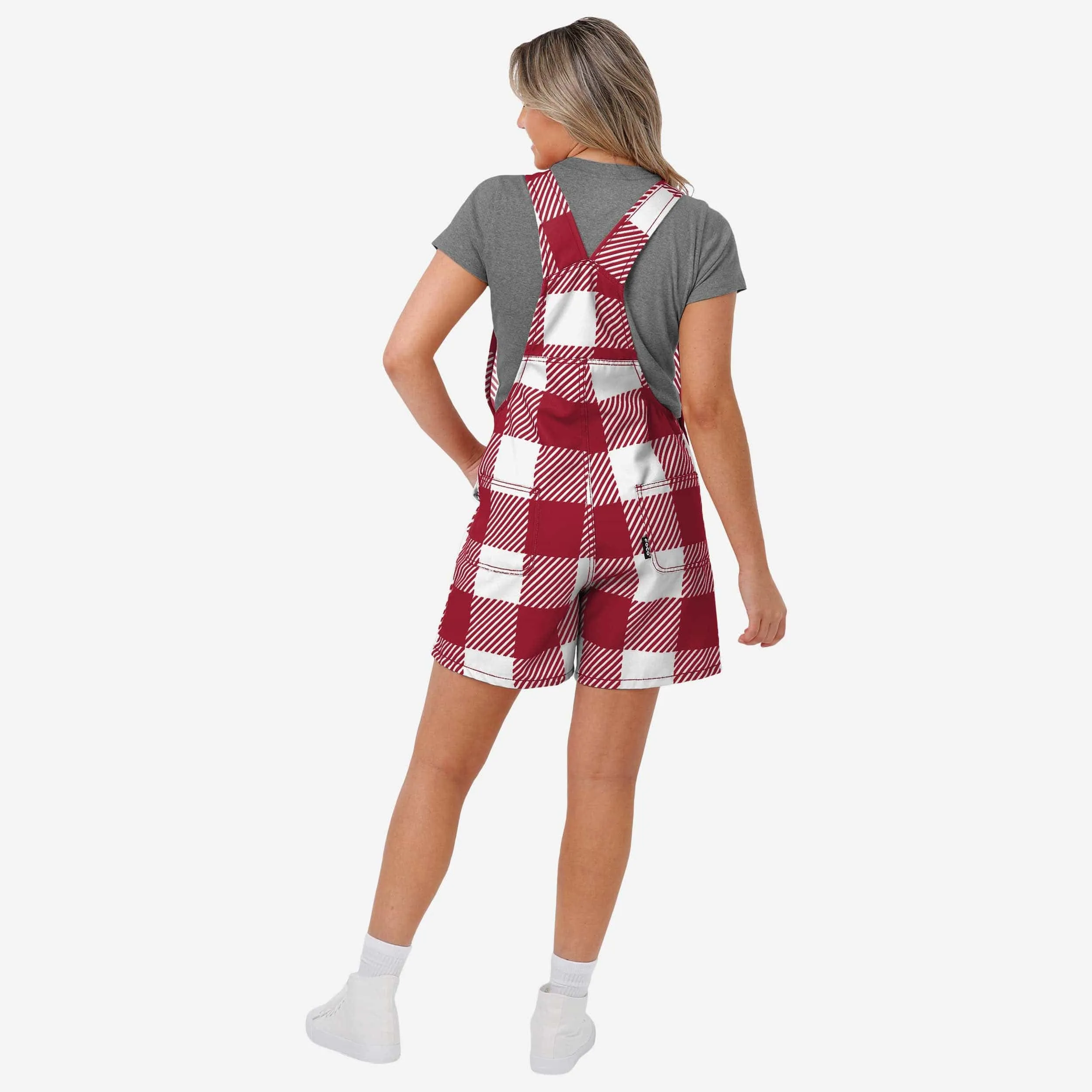 Alabama Crimson Tide Womens Plaid Bib Shortalls