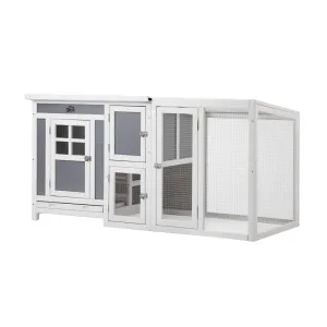 Alopet Chicken Coop Rabbit Hutch Wooden House Run Large Cage Double Hatch