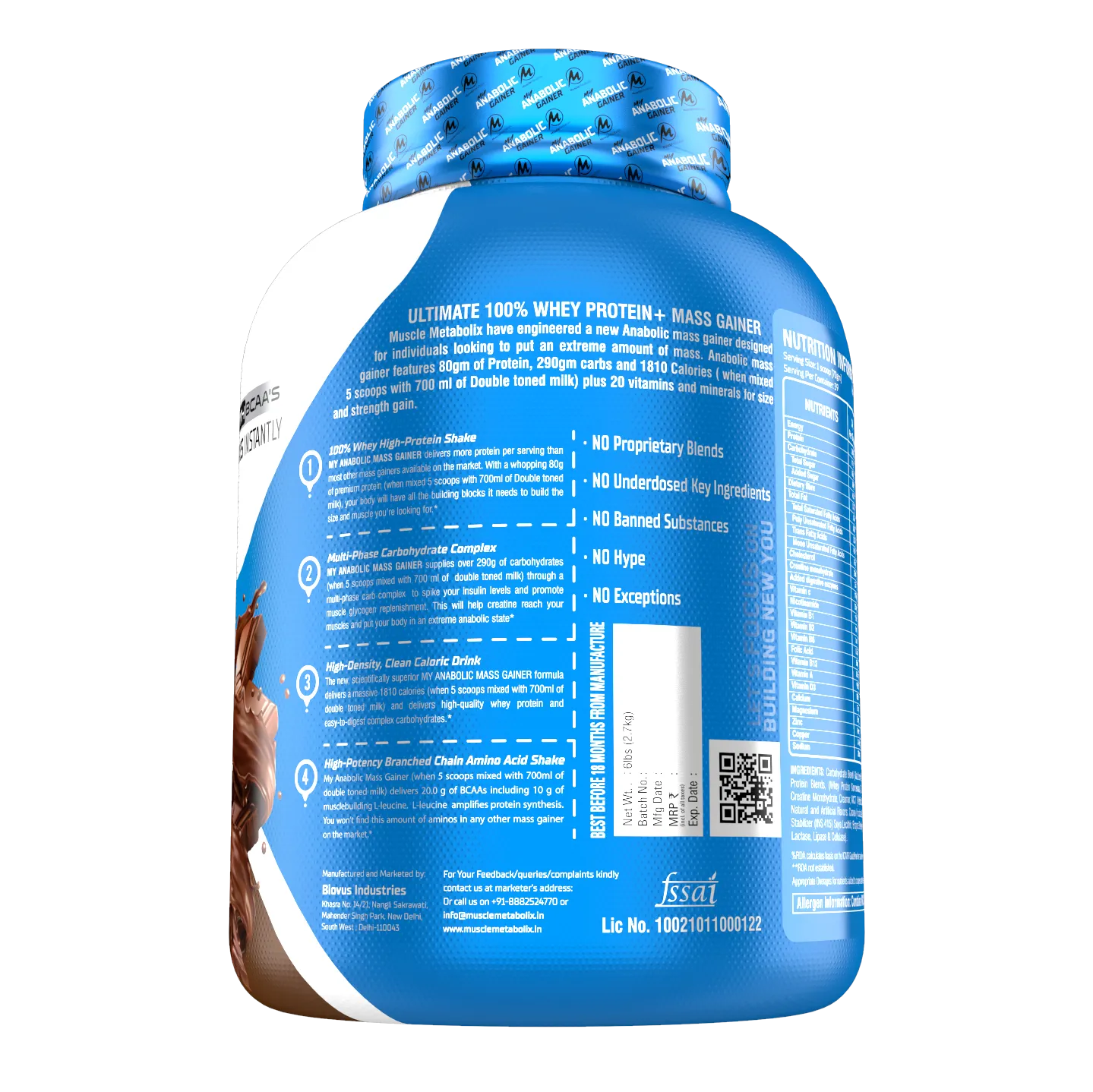 Anabolic Gainer 2.7Kg Keshar Pista