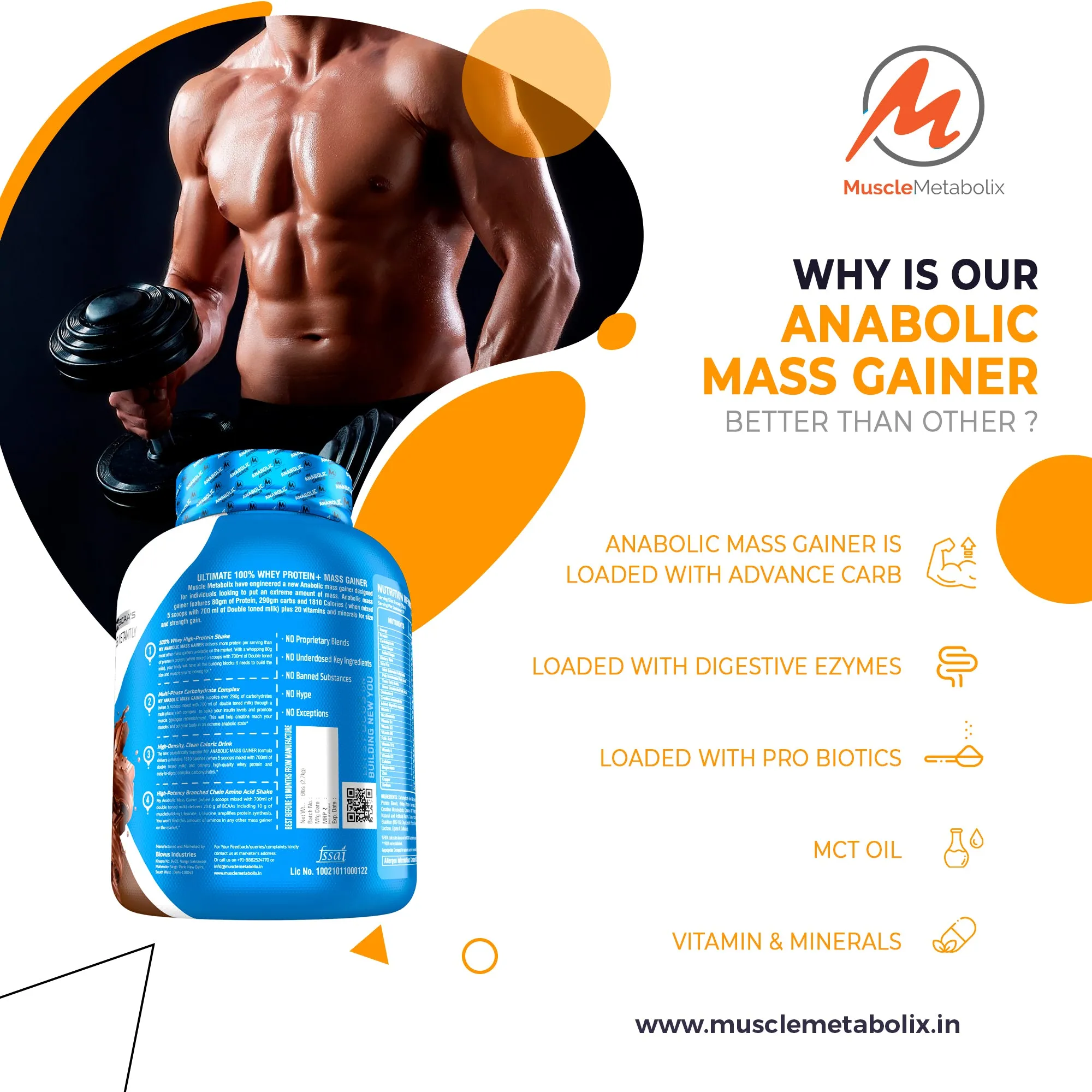 Anabolic Gainer 2.7Kg Keshar Pista