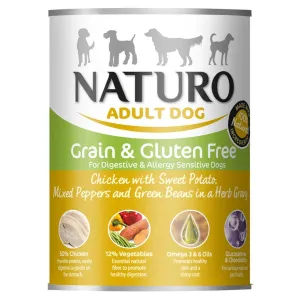 ASH ANIMAL RESCUE DONATION - Naturo Hypoallergenic Dog Food - Chicken and Sweet Potato 10 x 390g