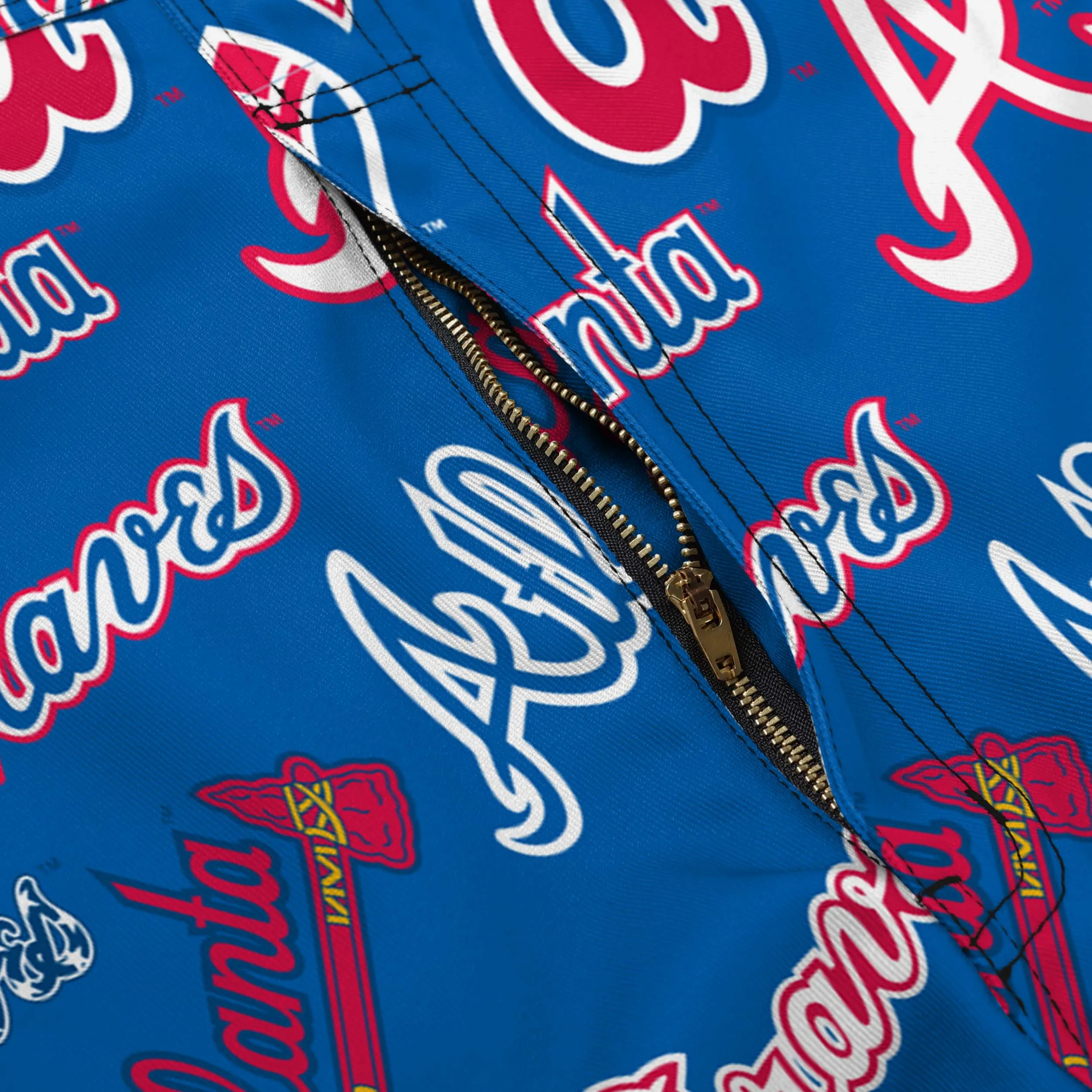 Atlanta Braves Mens Historic Print Bib Shortalls