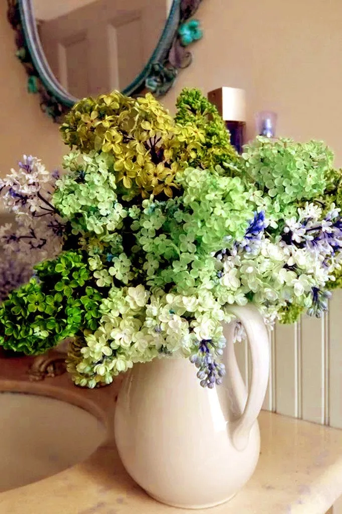 Baby Breath Bush Artificial Silk Flowers - Lime