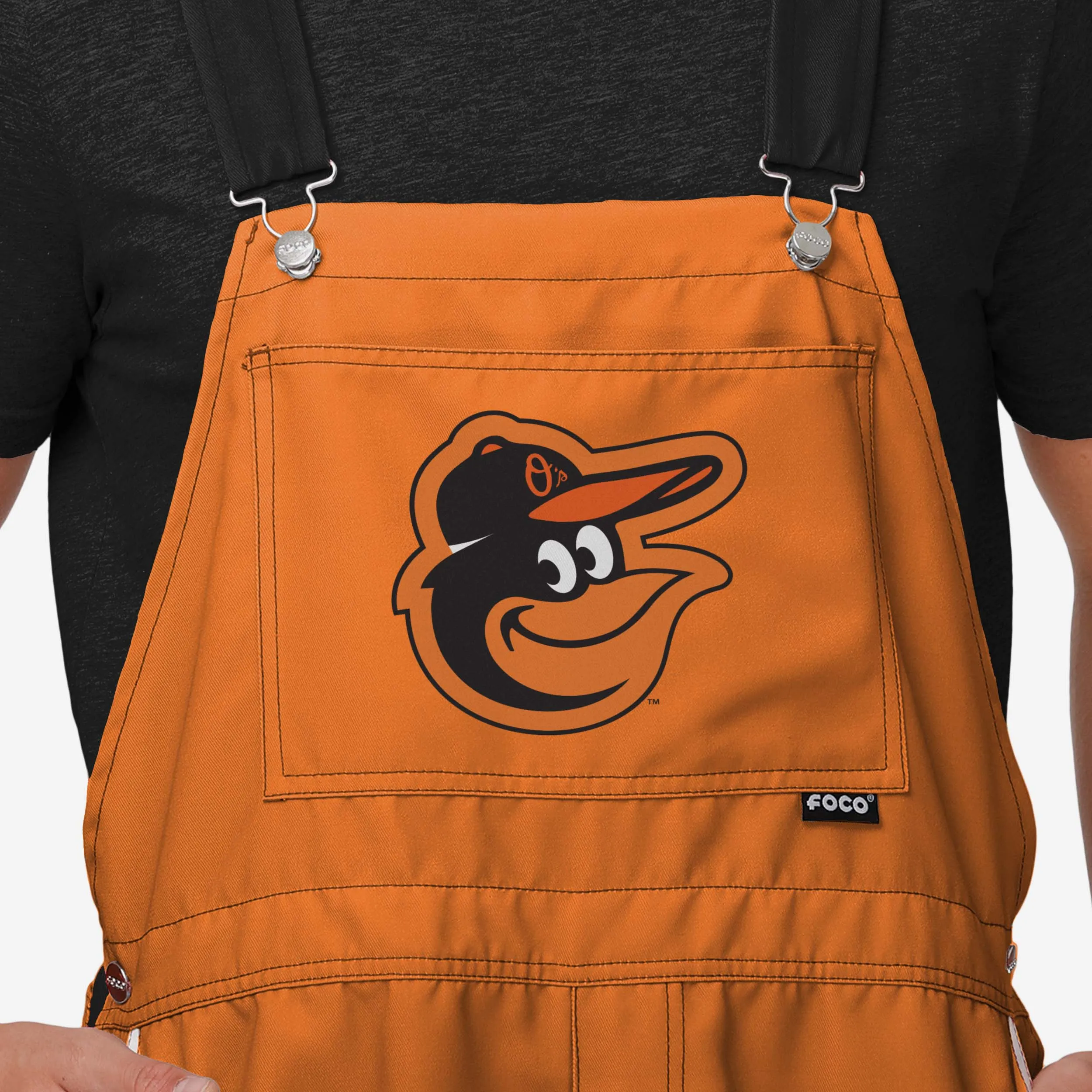 Baltimore Orioles Mens Team Stripe Bib Shortalls