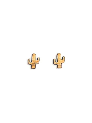 Bamboo Cactus Stud Earrings