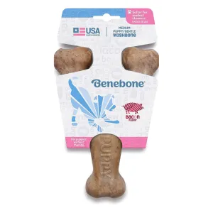 Benebone Wishbone Bacon Flavor Puppy  Chew Toy