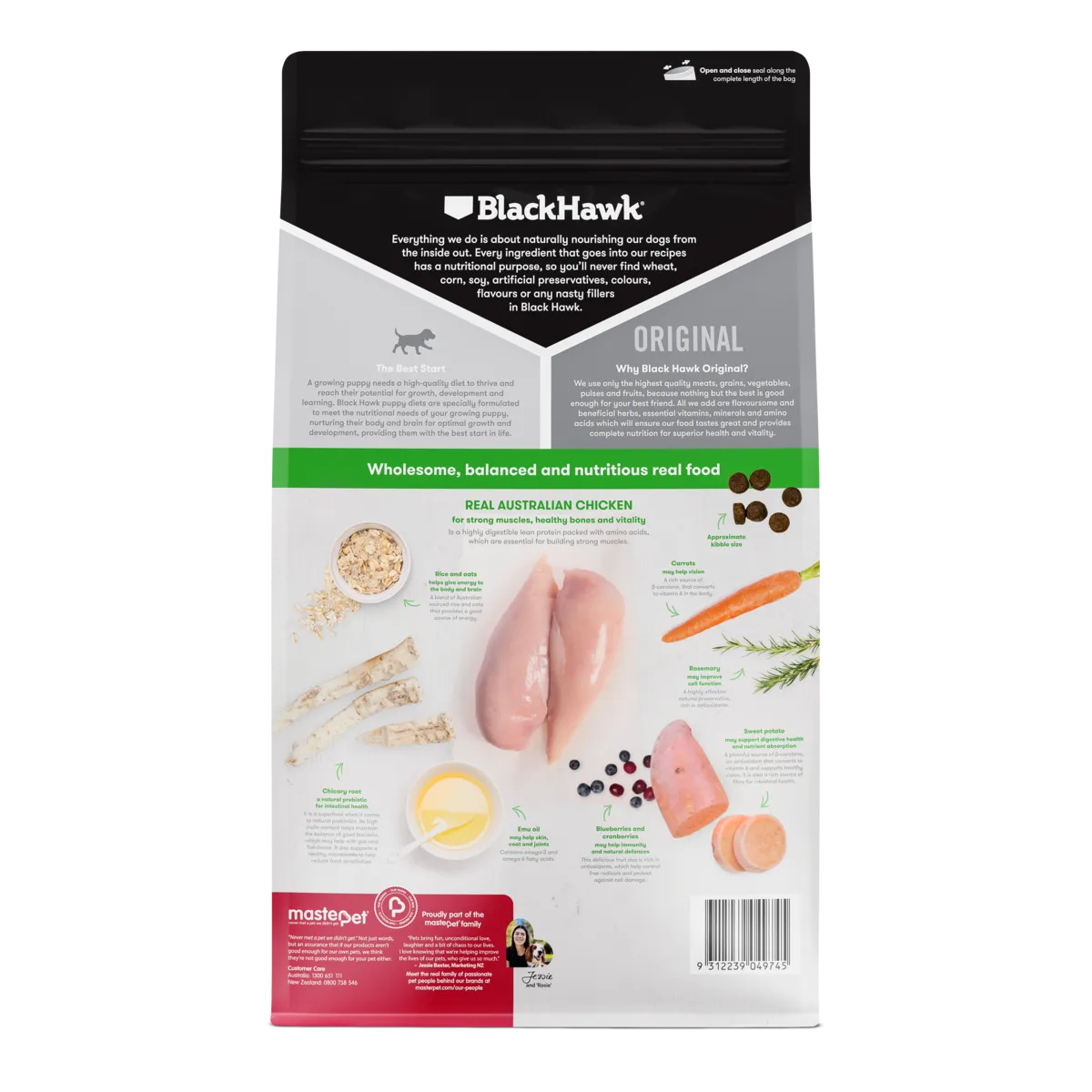 Black Hawk Puppy Chicken and Rice Medium Breed Dry Dog Food 20kg