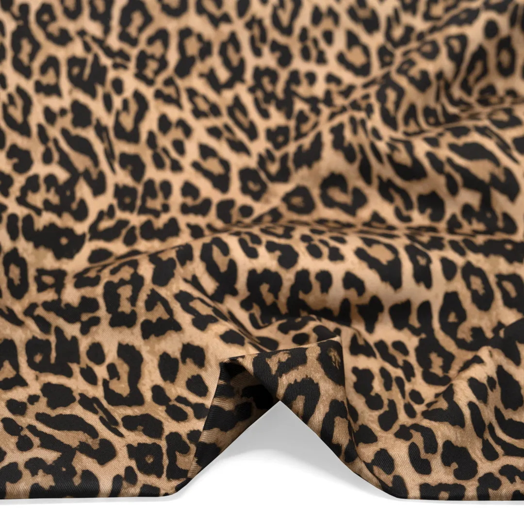 Cool Cat Printed Cotton Twill - Latte