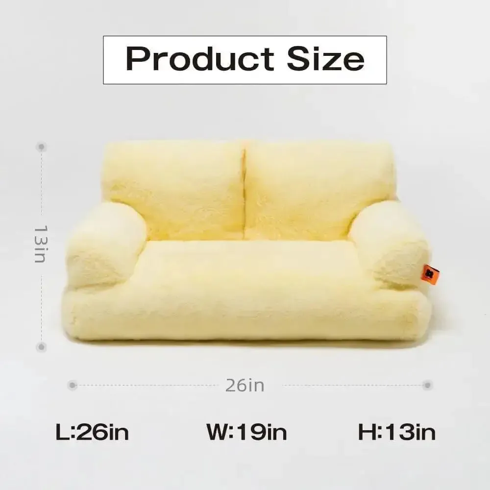 Cozy Pet Sofa - Fluffy Resting Bed