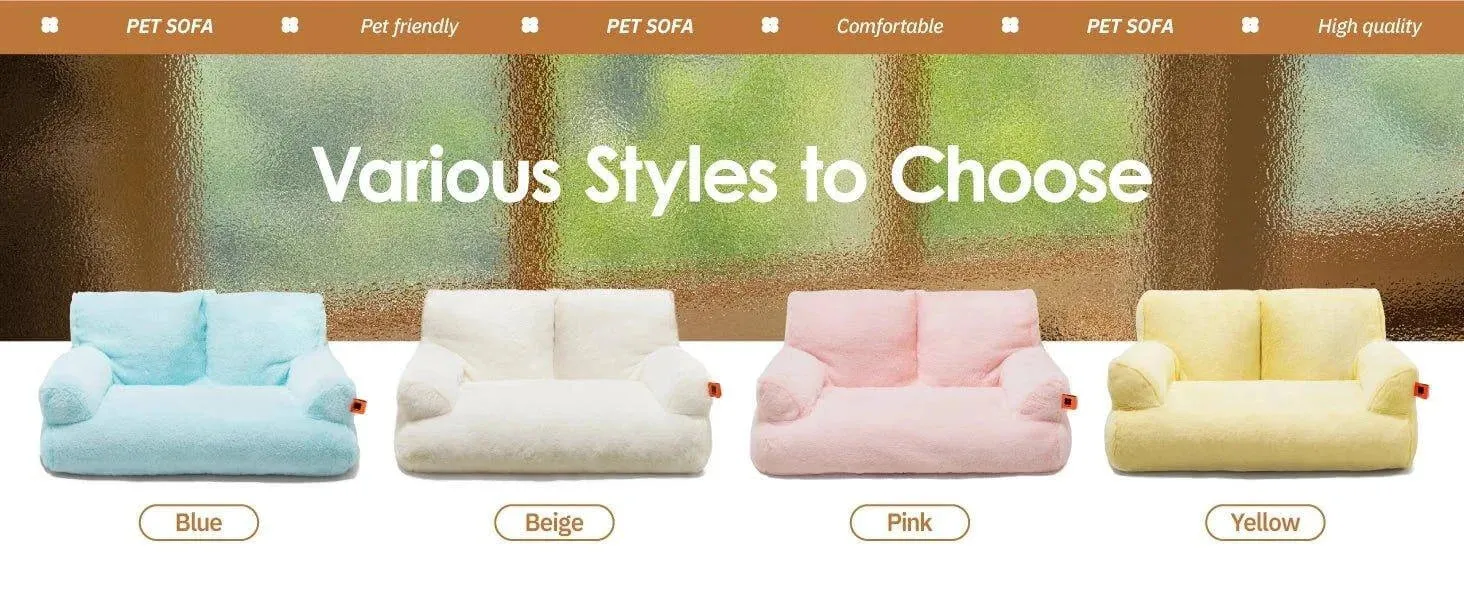 Cozy Pet Sofa - Fluffy Resting Bed