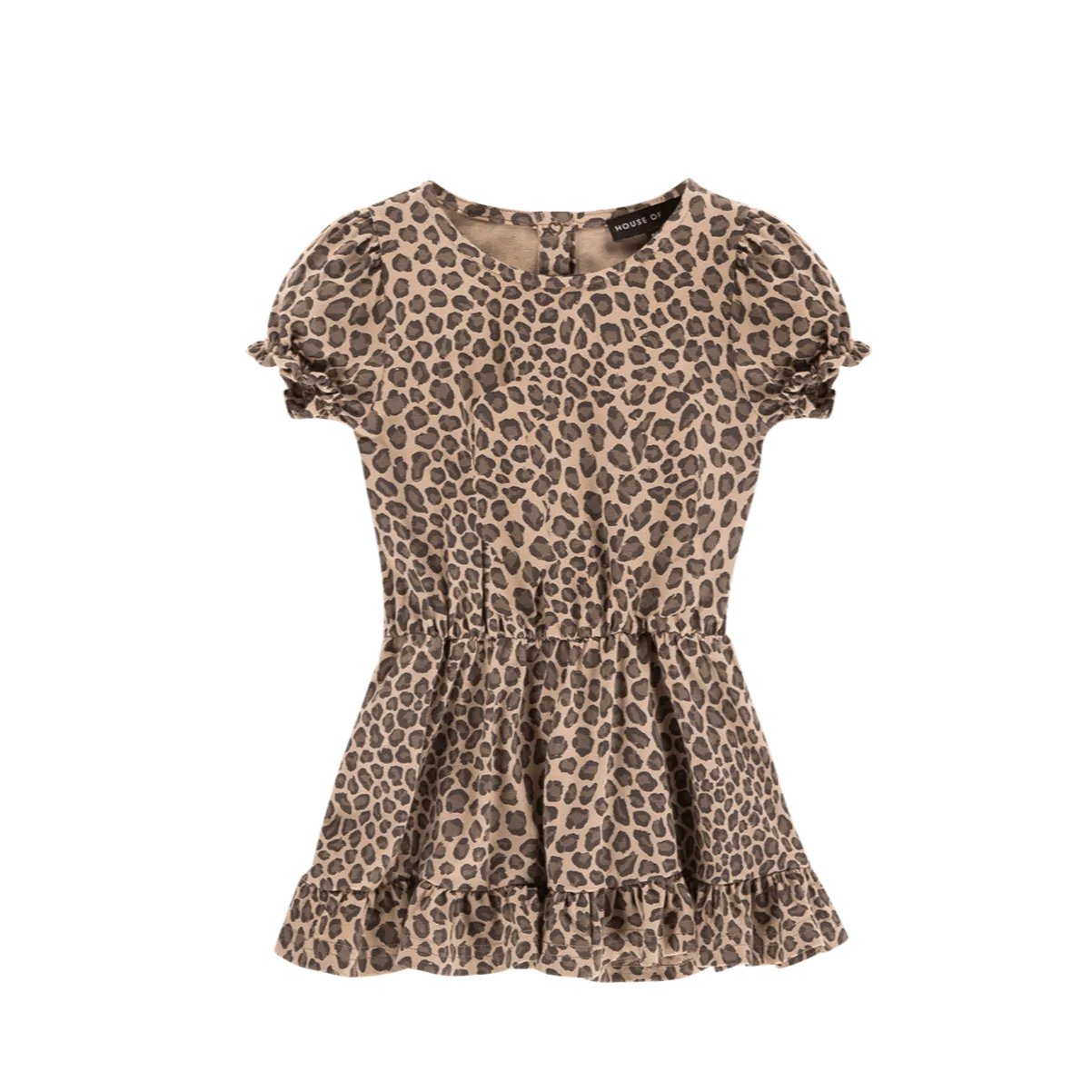Frill Dress Caramel Leopard