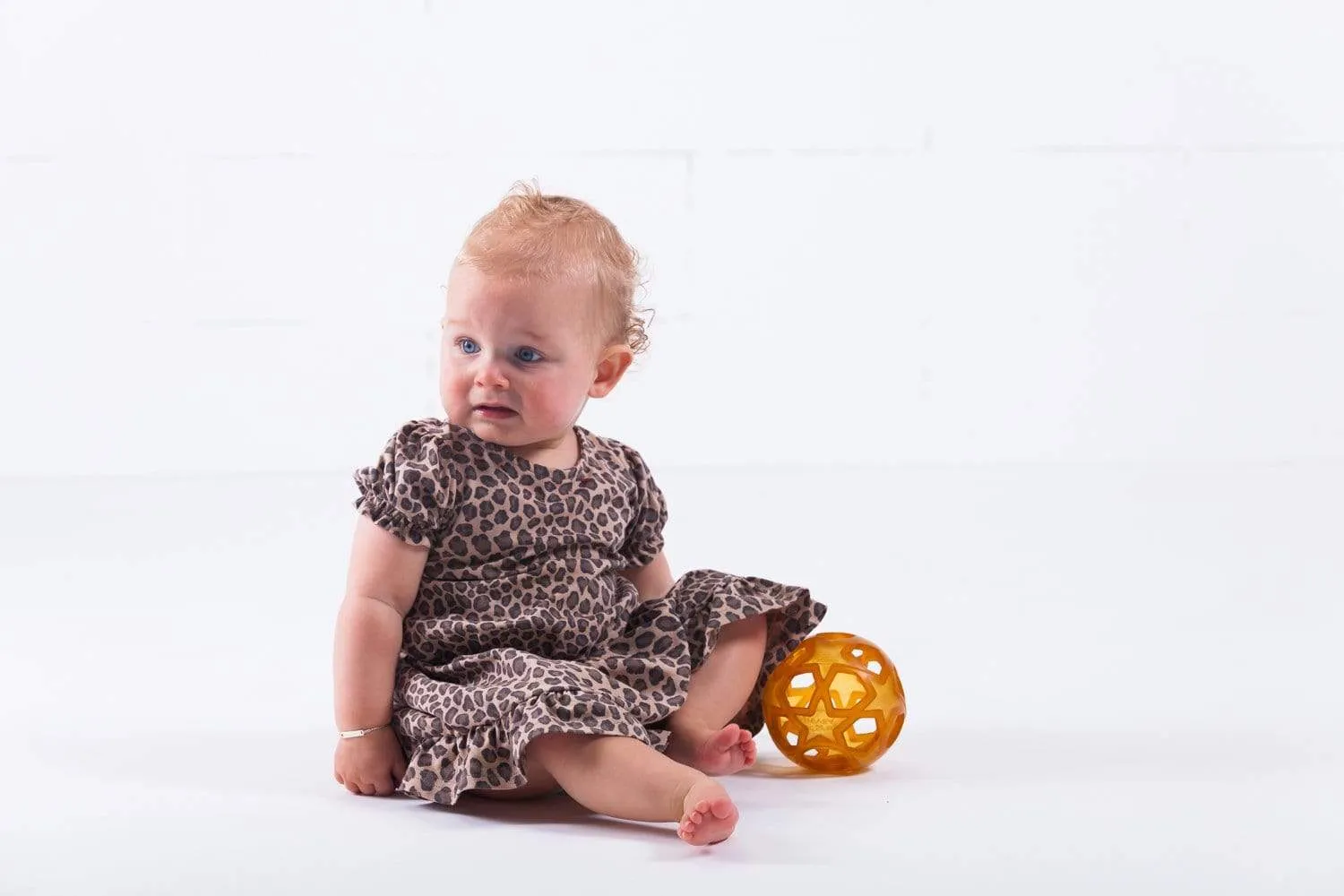 Frill Dress Caramel Leopard