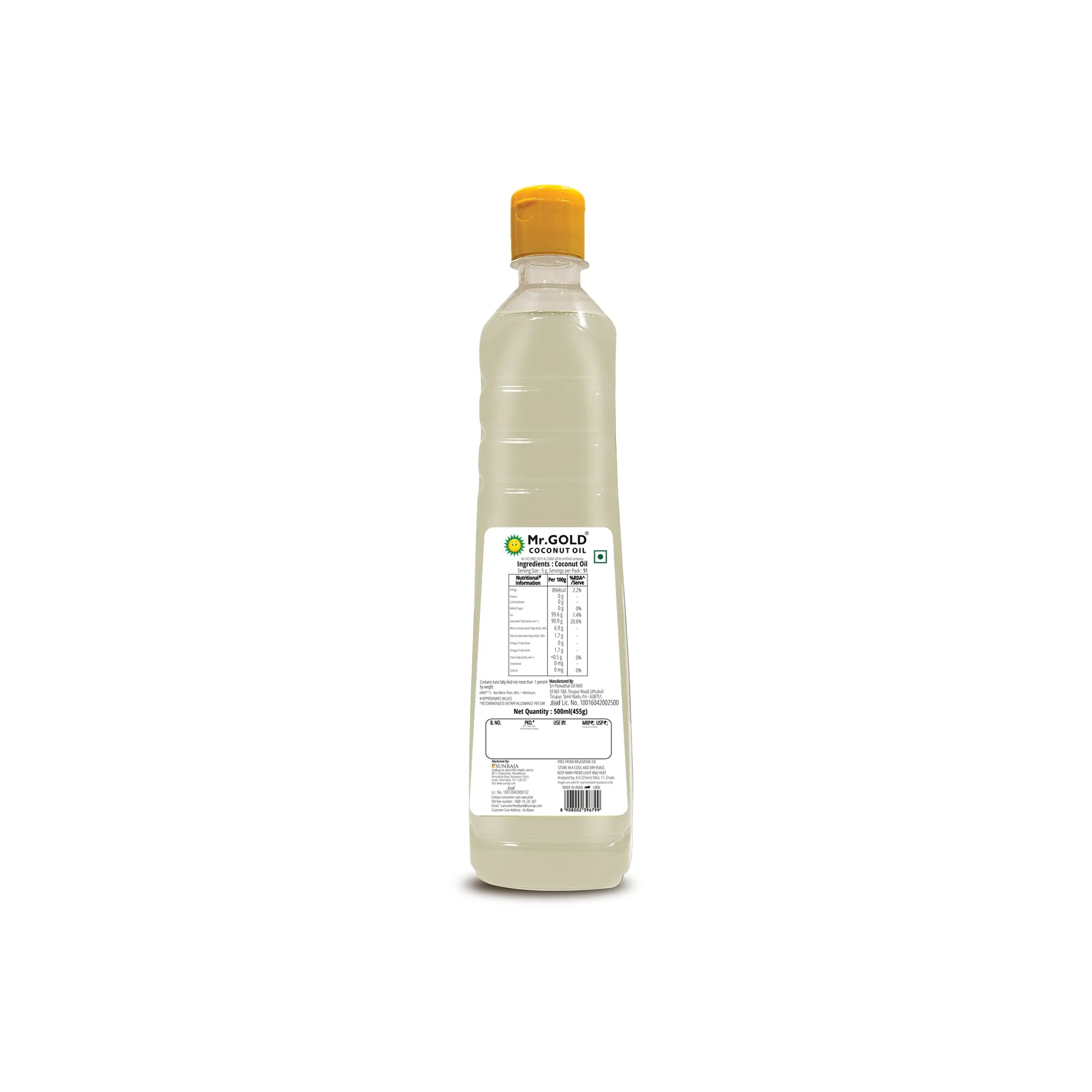 Mr.Gold Coconut Oil Pet, 500 ML