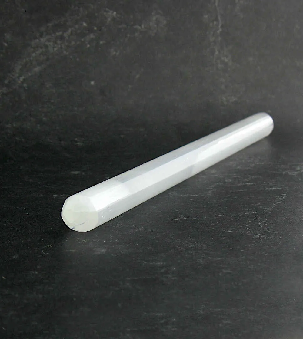 Natural White Selenite Pointed Wand