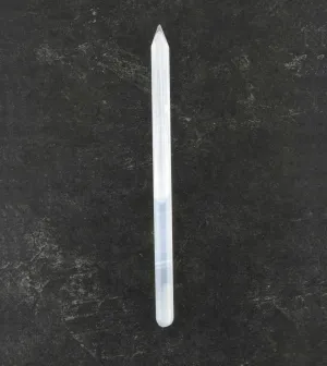 Natural White Selenite Pointed Wand