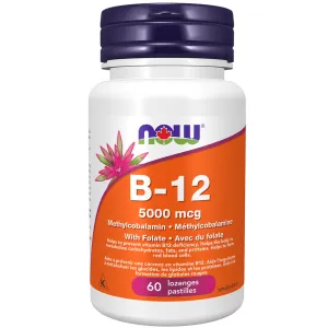 NOW Vitamin B-12 5000mcg 60 Lozenges