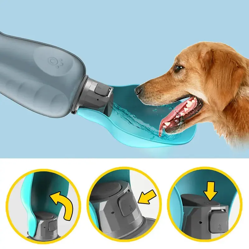 Portable 800ml Dogs Water Bottle