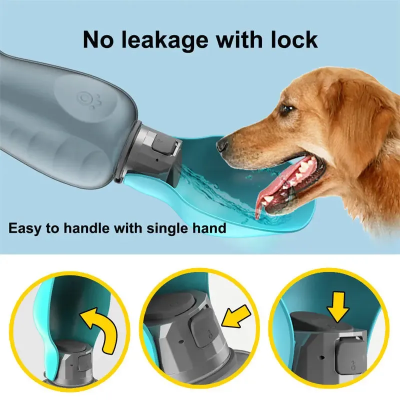 Portable 800ml Dogs Water Bottle