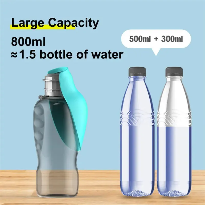 Portable 800ml Dogs Water Bottle