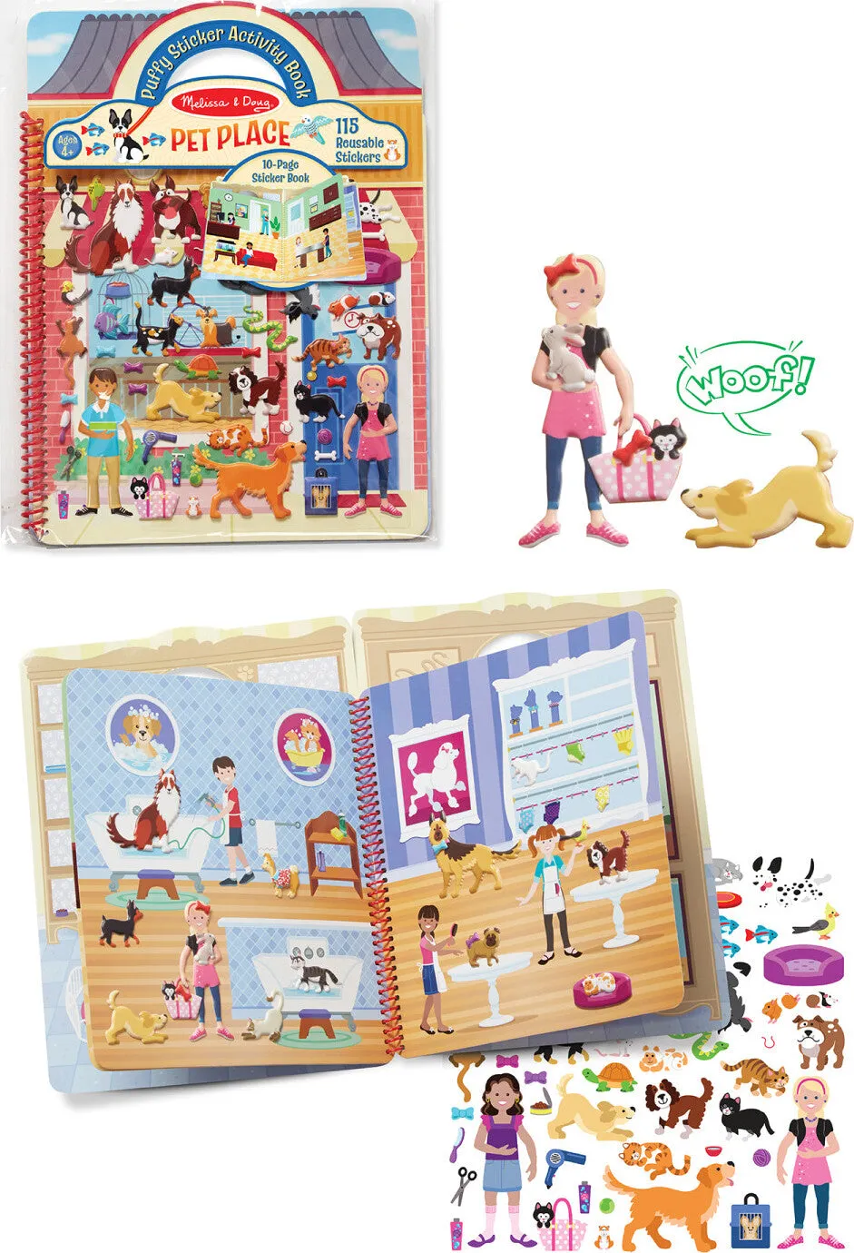 Puffy Sticker Pet Place Deluxe Play Set