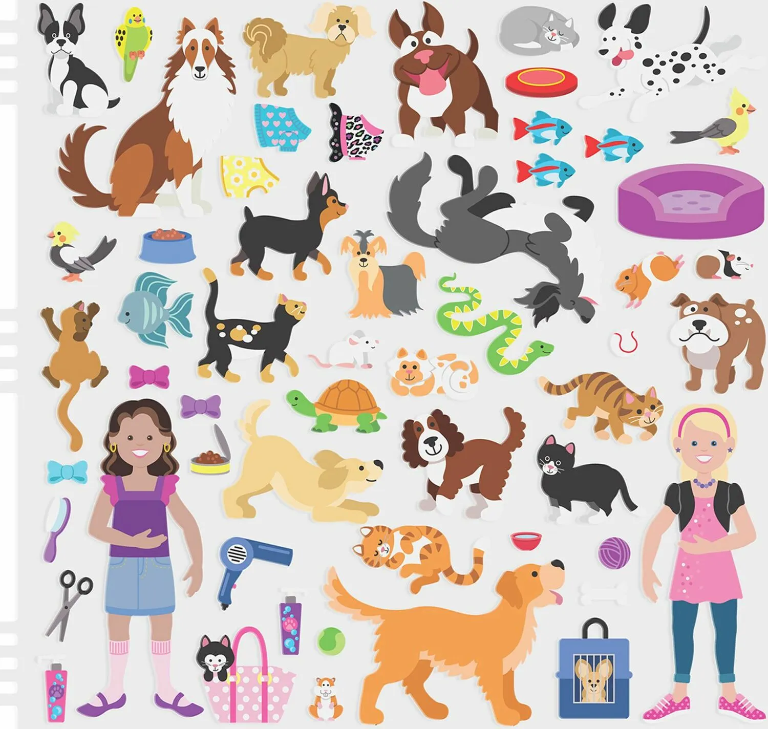 Puffy Sticker Pet Place Deluxe Play Set
