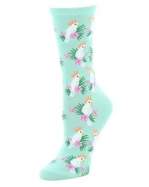 "Cockatoo" Crew Bamboo Socks by Me Moí - Medium - SALE