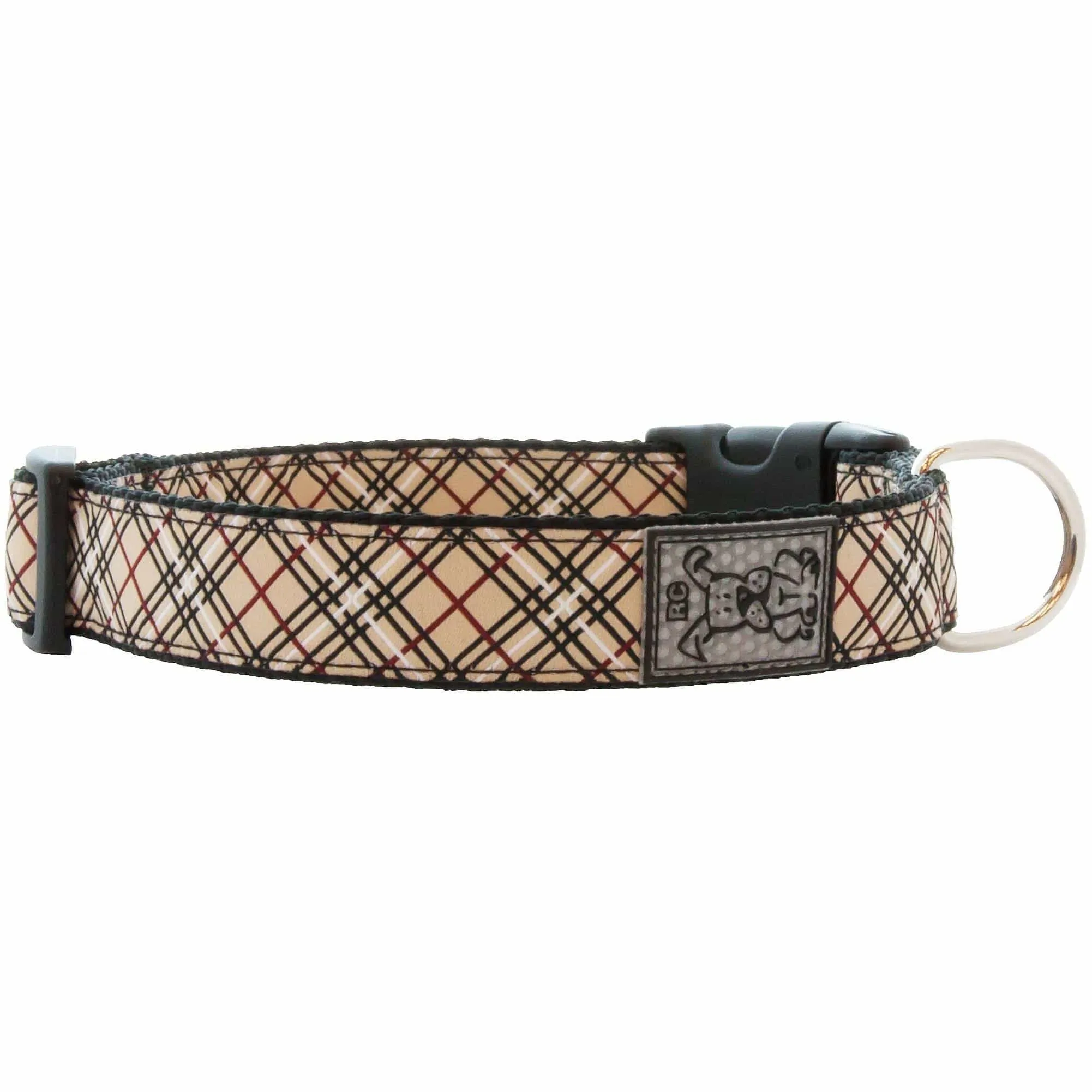 RC Pets Clip Collar Tartan Tan for Dogs