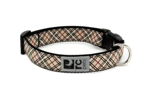 RC Pets Clip Collar Tartan Tan for Dogs