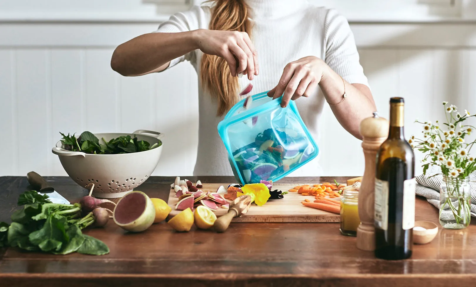 Stasher Reusable Silicone Stand-Up Mid Bag