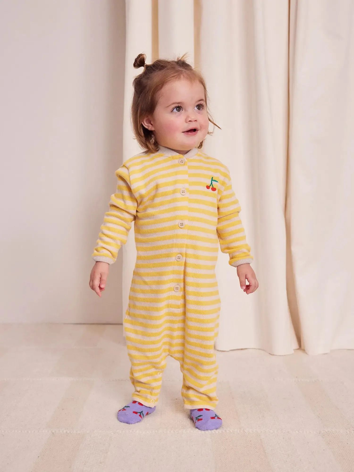 Stripes terry overall