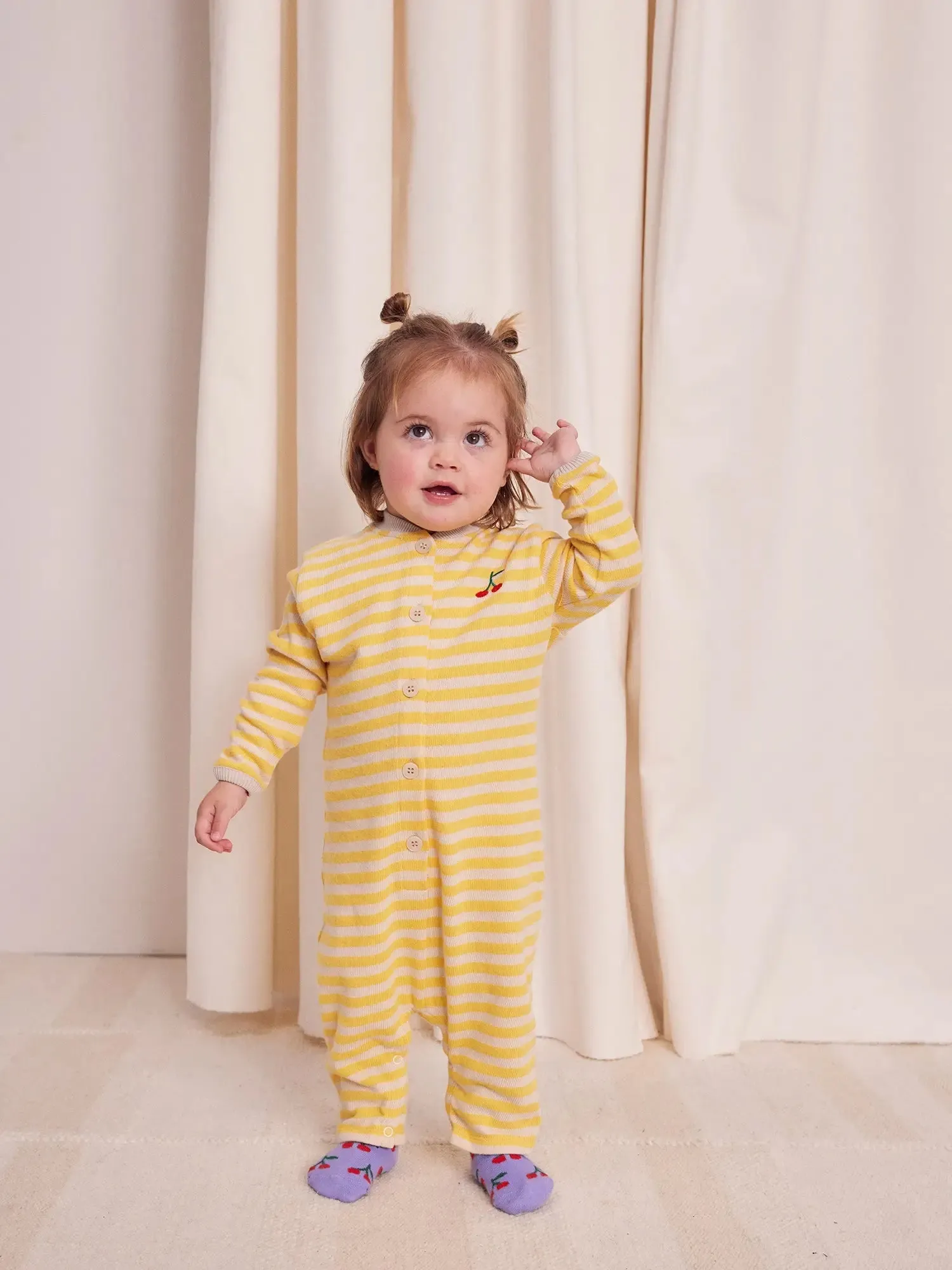 Stripes terry overall