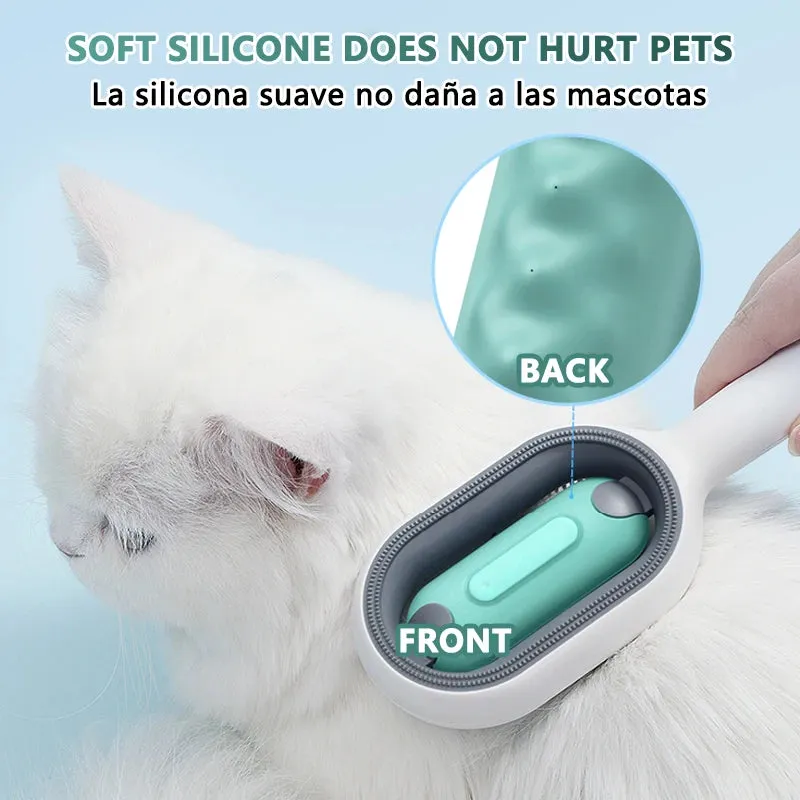 TEEK 3-in-1 Cat Hair Remover Brush - Ultimate Pet Grooming Tool for Effortless Fur Cleanup and Gentle Brushing