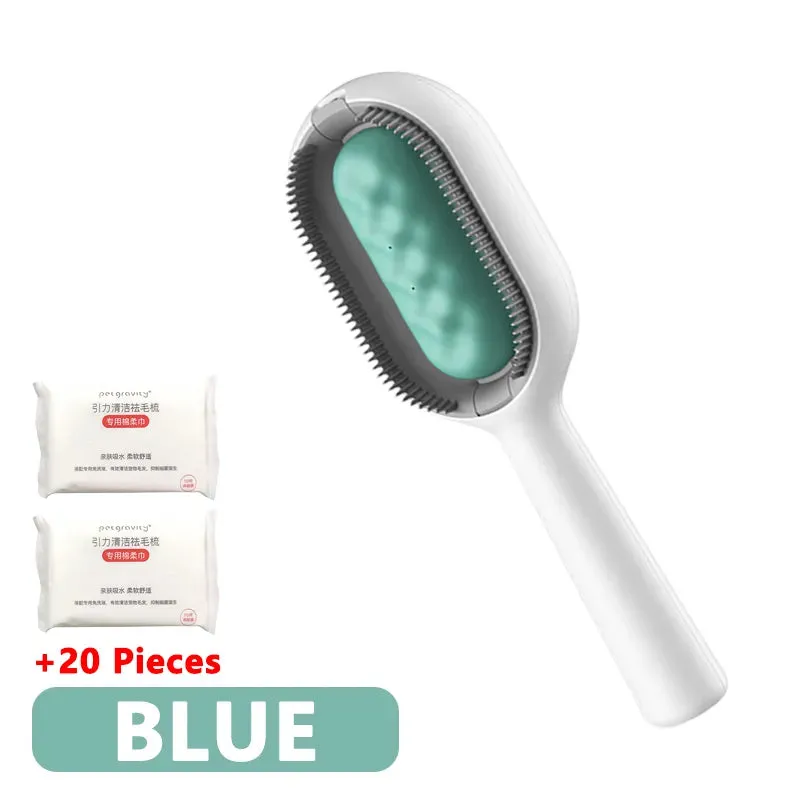 TEEK 3-in-1 Cat Hair Remover Brush - Ultimate Pet Grooming Tool for Effortless Fur Cleanup and Gentle Brushing