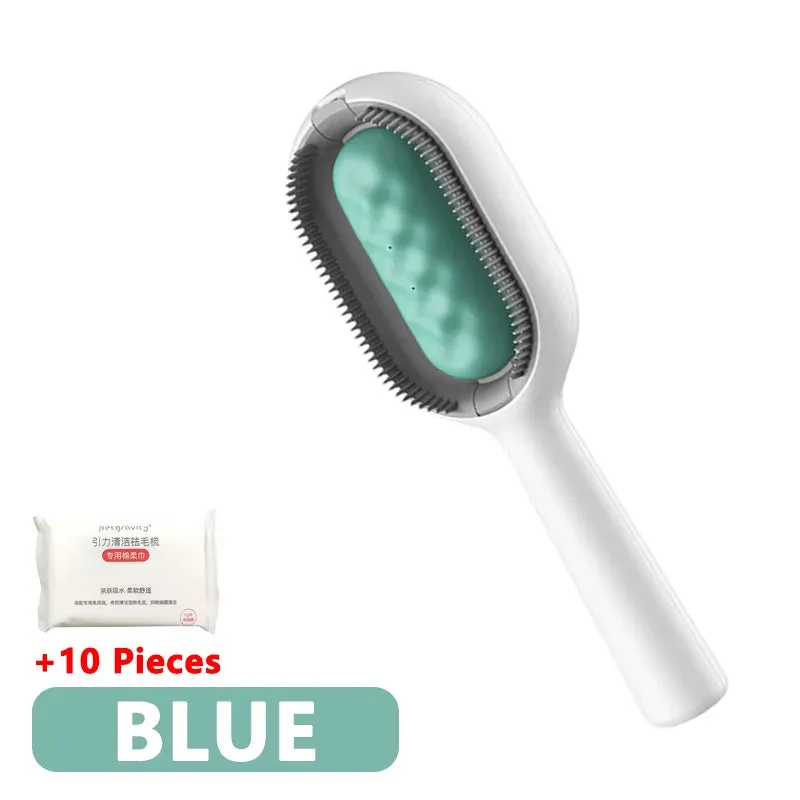 TEEK 3-in-1 Cat Hair Remover Brush - Ultimate Pet Grooming Tool for Effortless Fur Cleanup and Gentle Brushing