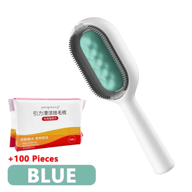 TEEK 3-in-1 Cat Hair Remover Brush - Ultimate Pet Grooming Tool for Effortless Fur Cleanup and Gentle Brushing