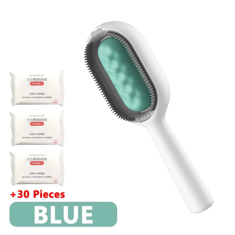 TEEK 3-in-1 Cat Hair Remover Brush - Ultimate Pet Grooming Tool for Effortless Fur Cleanup and Gentle Brushing