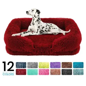 TEEK - Cozy Plush Dog Sofa Bed With Removable Cover