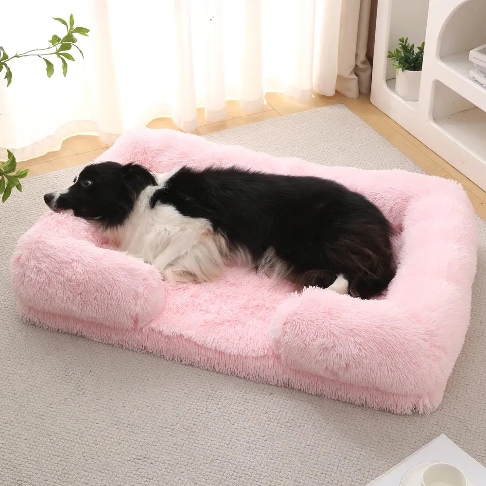 TEEK - Cozy Plush Dog Sofa Bed With Removable Cover