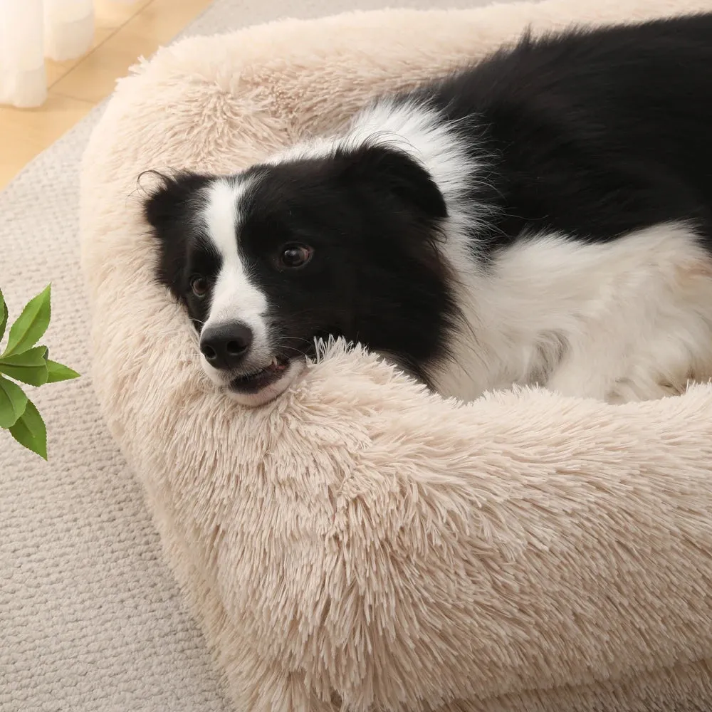 TEEK - Cozy Plush Dog Sofa Bed With Removable Cover