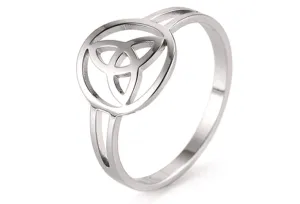 Trinity Knot Triquetra High Shine Stainless Steel Celtic Knot Ring